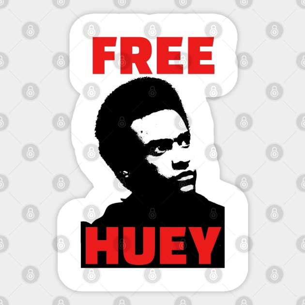 Free Huey, Black History, Civil Rights Sticker by UrbanLifeApparel